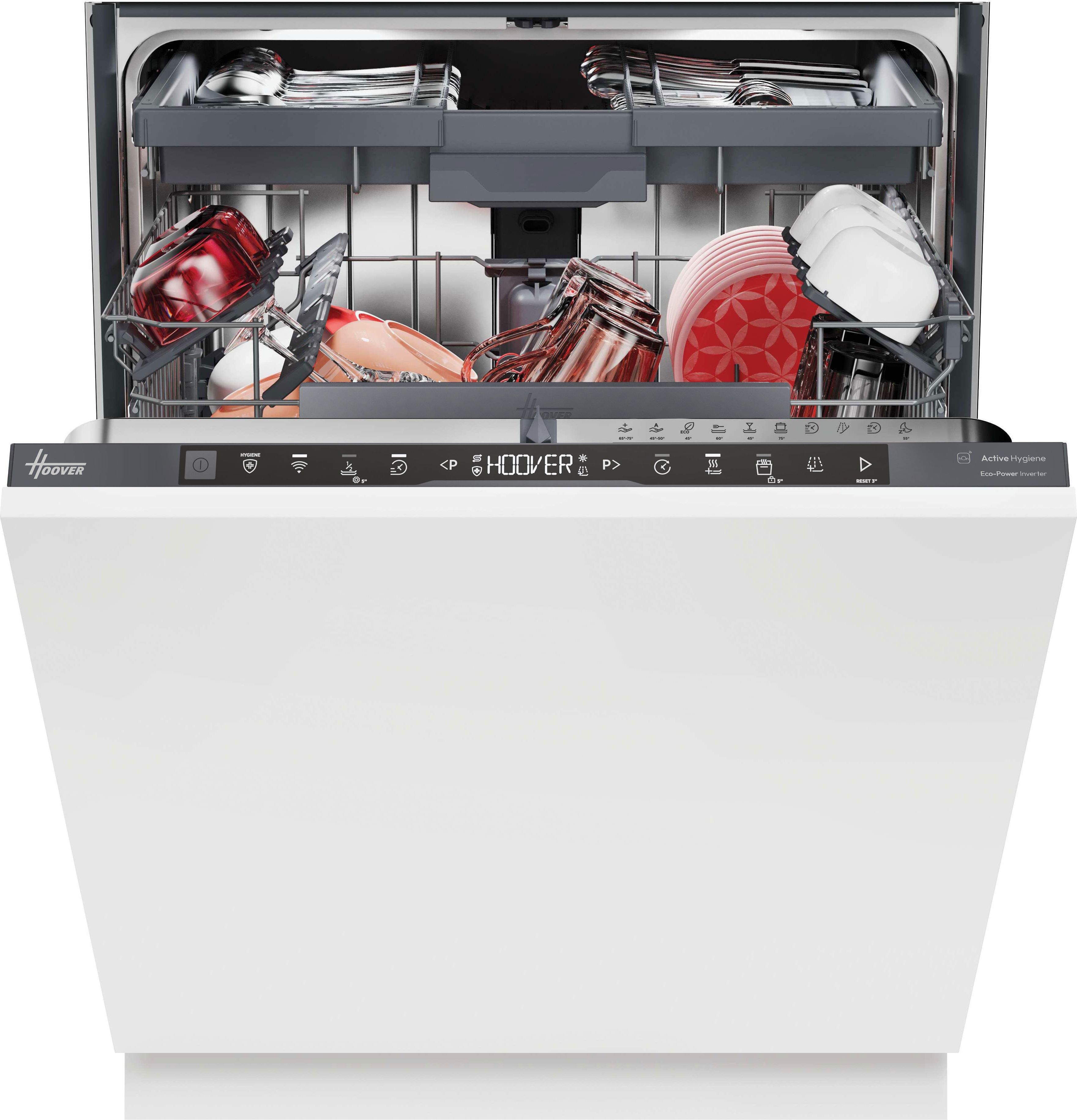 Hoover Built-in Dishwasher - 14 Place Settings - Black - A Rated